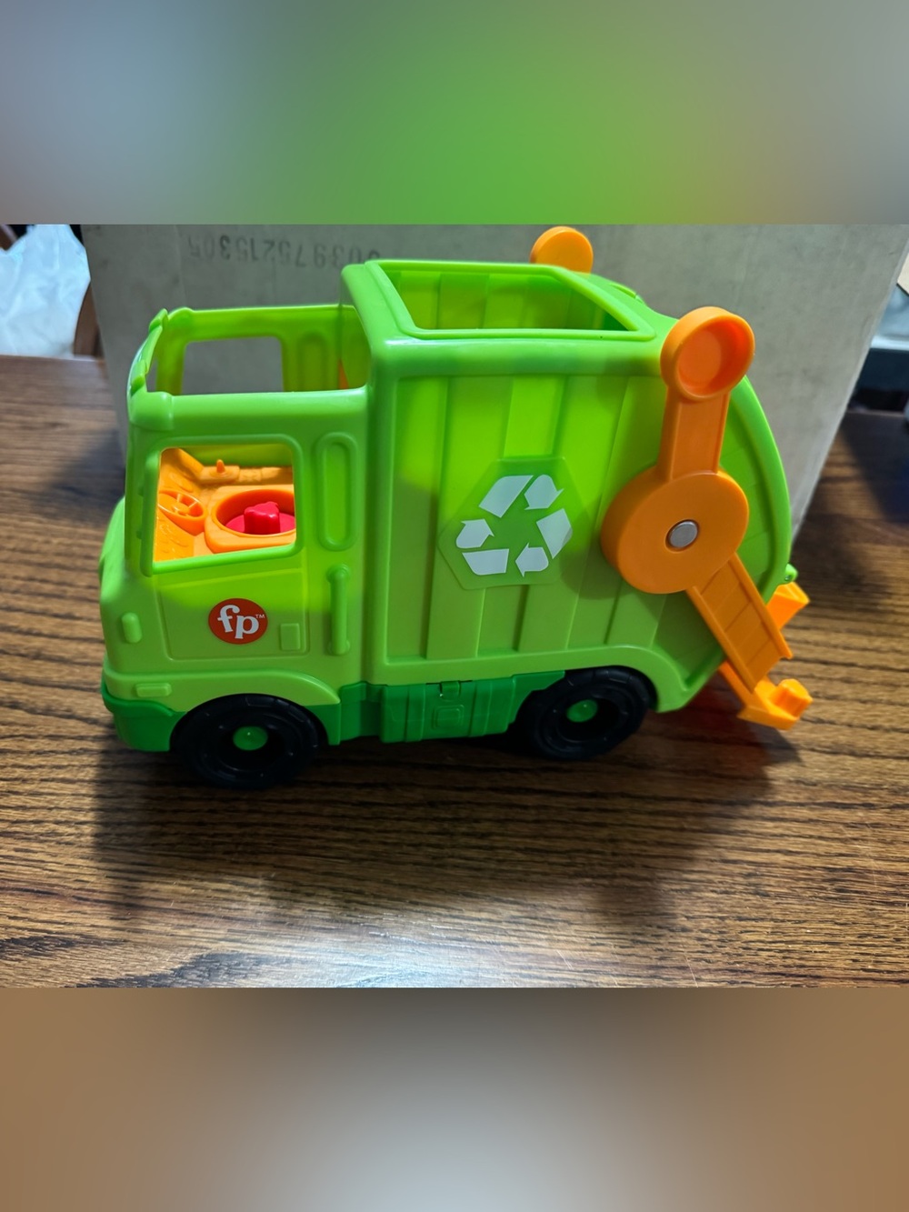 Fisher price little people Green Recycling Toy Truck for Kids